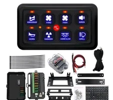 Geloo 8 Gang Switch Panel, Universal Circuit Control Relay System LED On-Off...