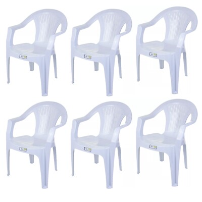 PLASTIC CHAIRS STRONG STACKABLE ADULTS GARDEN PATIO SEATING