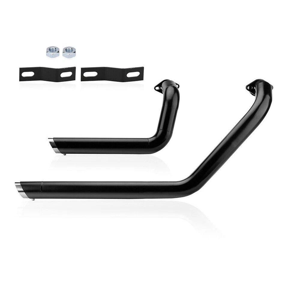 Shortshots Staggered Exhaust Pipe Systems For Kawasaki Vulcan 800 VN800A VN800B - Imagem 3 de 4