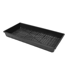 SUNPACK 10” x 20” Heavy Duty Mesh Plastic Seed Starting Tray, Black, 2.3”