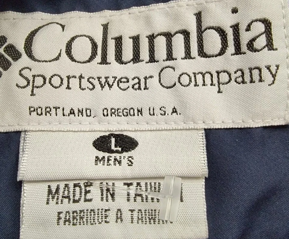 Columbia Hombres Chaleco Rompevientos Camisa Talla L Grande Azul Foto 2 de 4