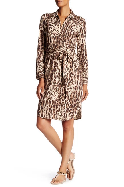 Tommy Bahama Port Leopard Shirt Dress XS NWT $168