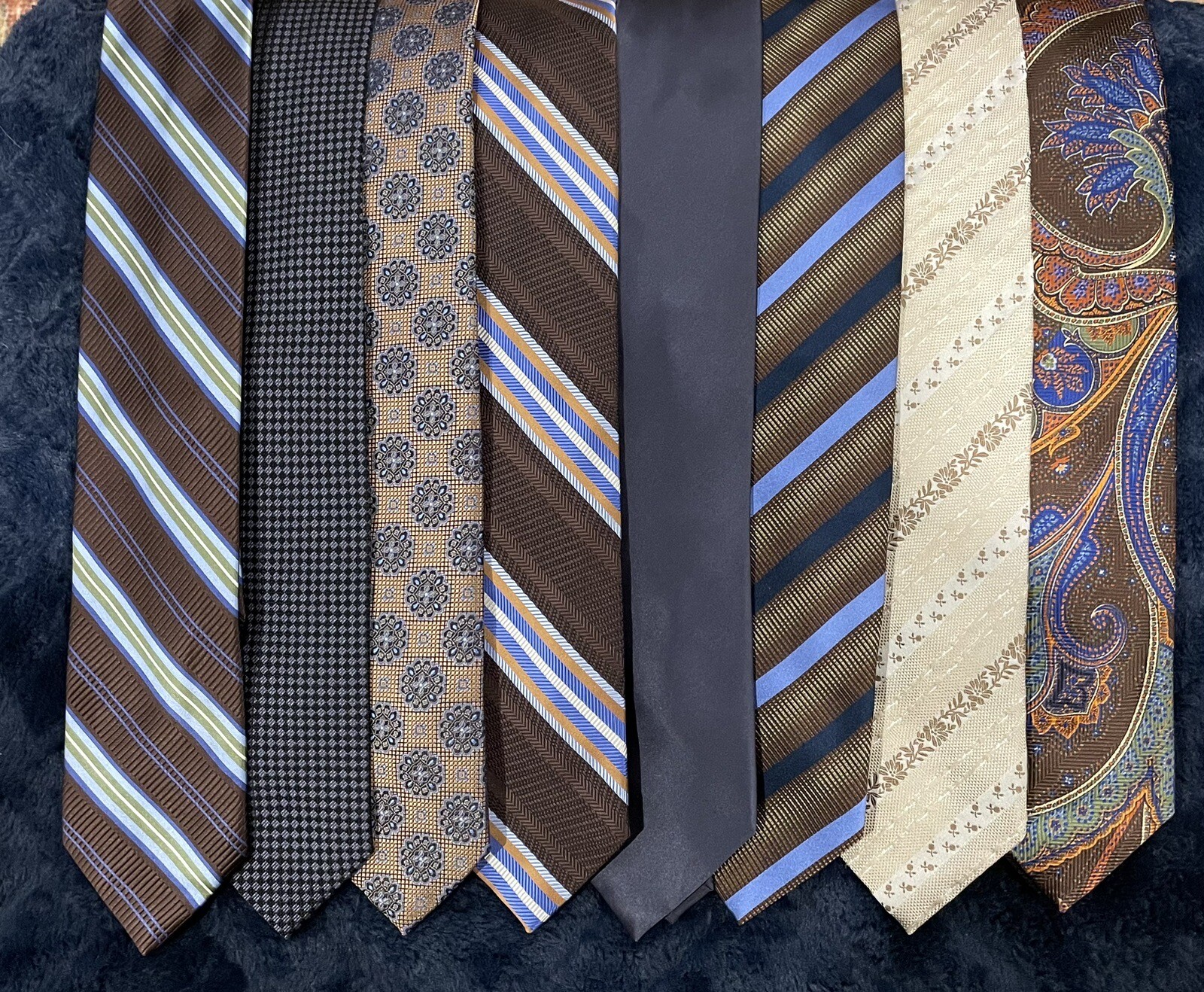 Lot Of 8Designer Silk Ties Tino Cosmo, Santorelli, Bocara, Jos A Banks