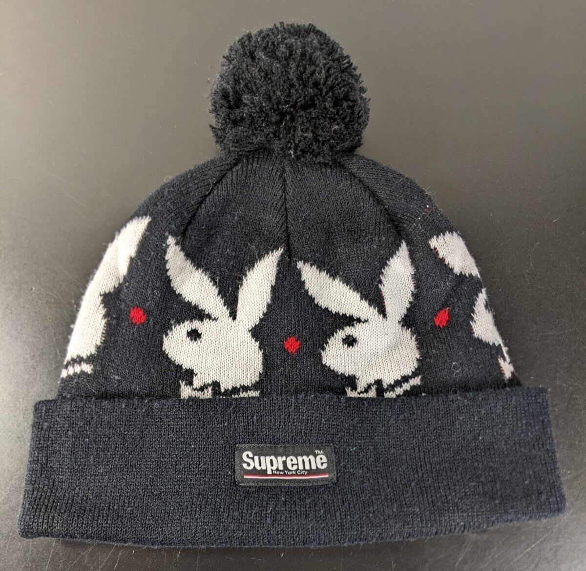 Supreme Playboy Bunnies Black Pom Winter Beanie (FW17) | eBay Supreme Playboy Bunnies Black Pom Winter Beanie (FW17) | eBay