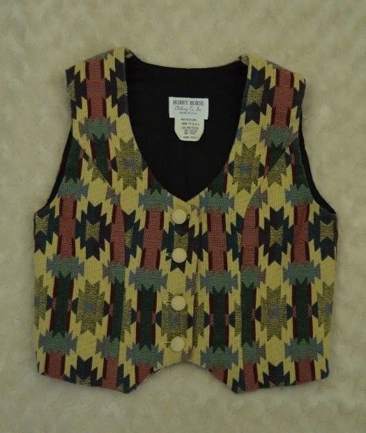 Hobby Horse Clothing Co. Medium Vest Child's MultiColor Western Show