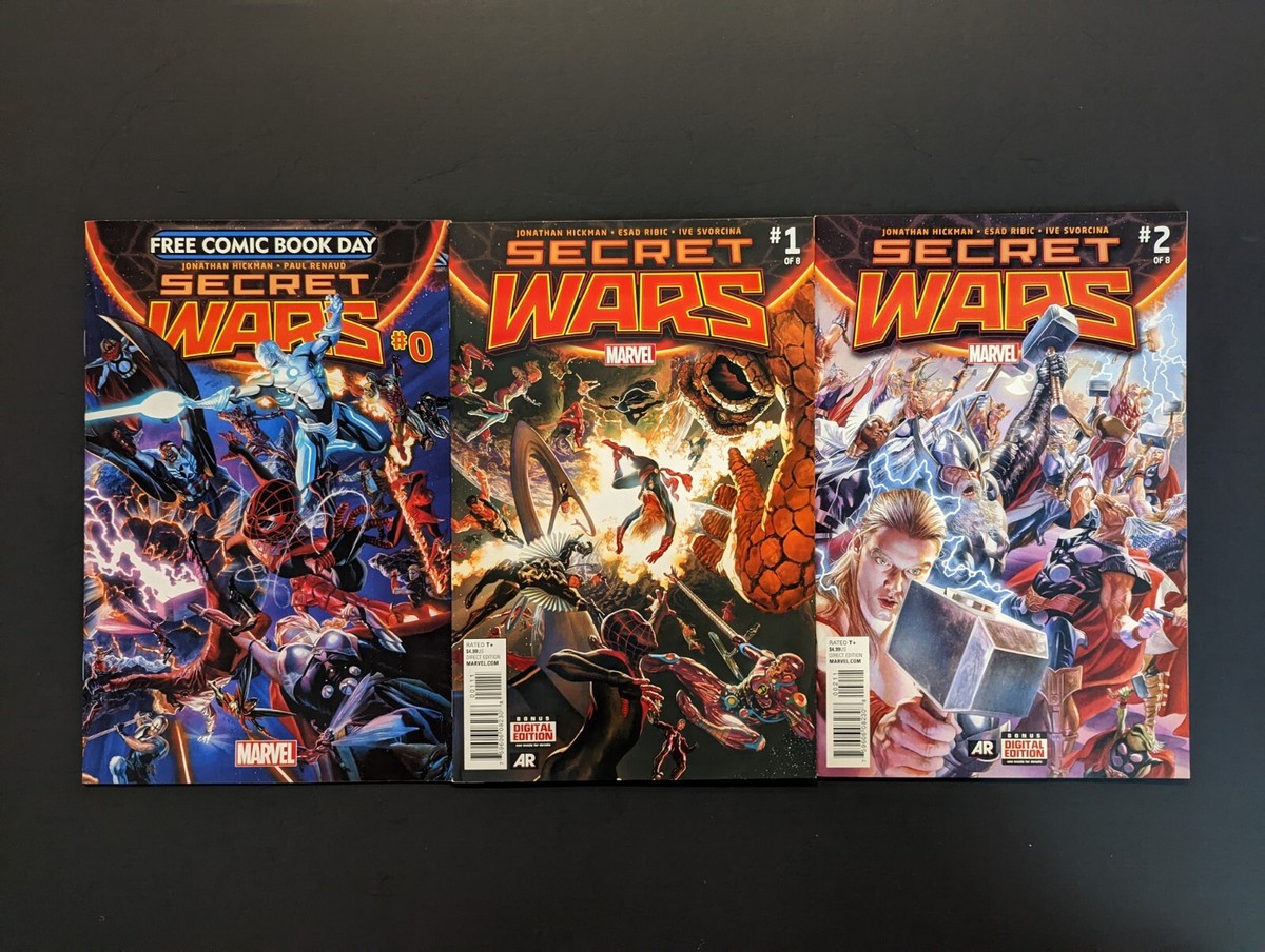 SECRET WARS #0-2 2015 Alex Ross Plus Marvel Previews Secret Wars