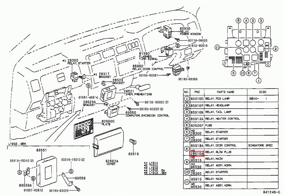 Genuine Toyota Hilux LN107 LN106 3L 2.8 Diesel Glow Plug Relay eBay