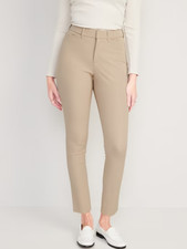 Old Navy Curvy High Rise Pixie Skinny Ankle Pants Womens 6 Beige Stretch NEW