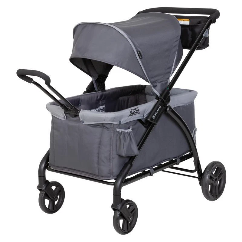 2-in-1 Stroller Wagon Large Cargo Storage Safety Harness Canopy Compact Fold New
