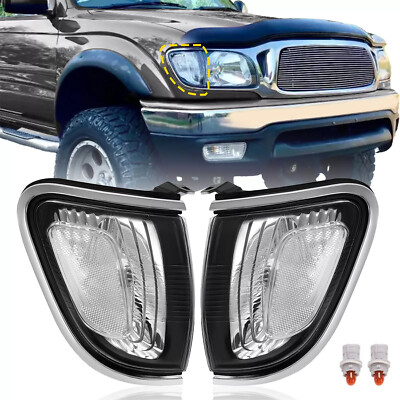 2000-2004 Toyota Tacoma Front Clear Corner Lights Lamps w/Bulb