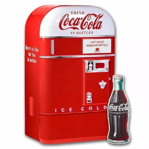 Coca-Cola Bottle Shaped 1 oz Colorized Silver Bar - In Tin w/ Coa