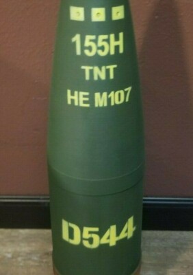 STENCIL ONLY - 155mm D544 M107 TNT Howitzer Shell 