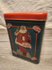Olive Can Company Christmas Tin Container 1996 Pepsi-Cola
