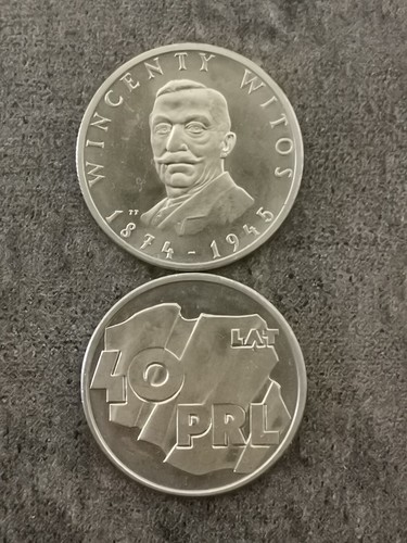 LOT 2 * 100 ZLOTYCH 1984 40 ANS DU PRL & WITOS WINCENTY POLOGNE / POLAND - Foto 1 di 2