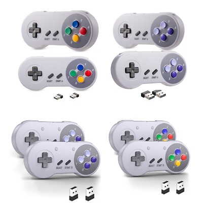 2PCS 2.4G USB SNES Controller Remote Gamepad for Windows PC MAC Raspberry Pi