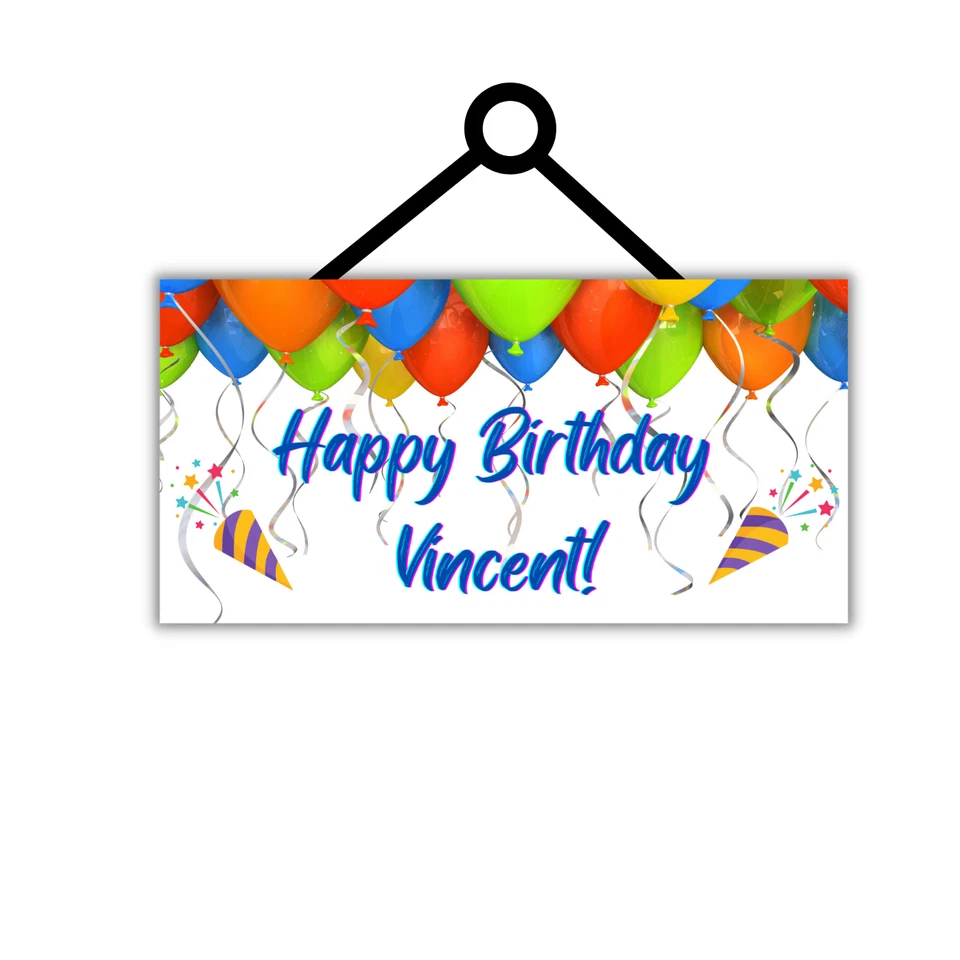 Персонализированная вывеска или дверная вешалка с днем рождения  - Изображение 3 из 4