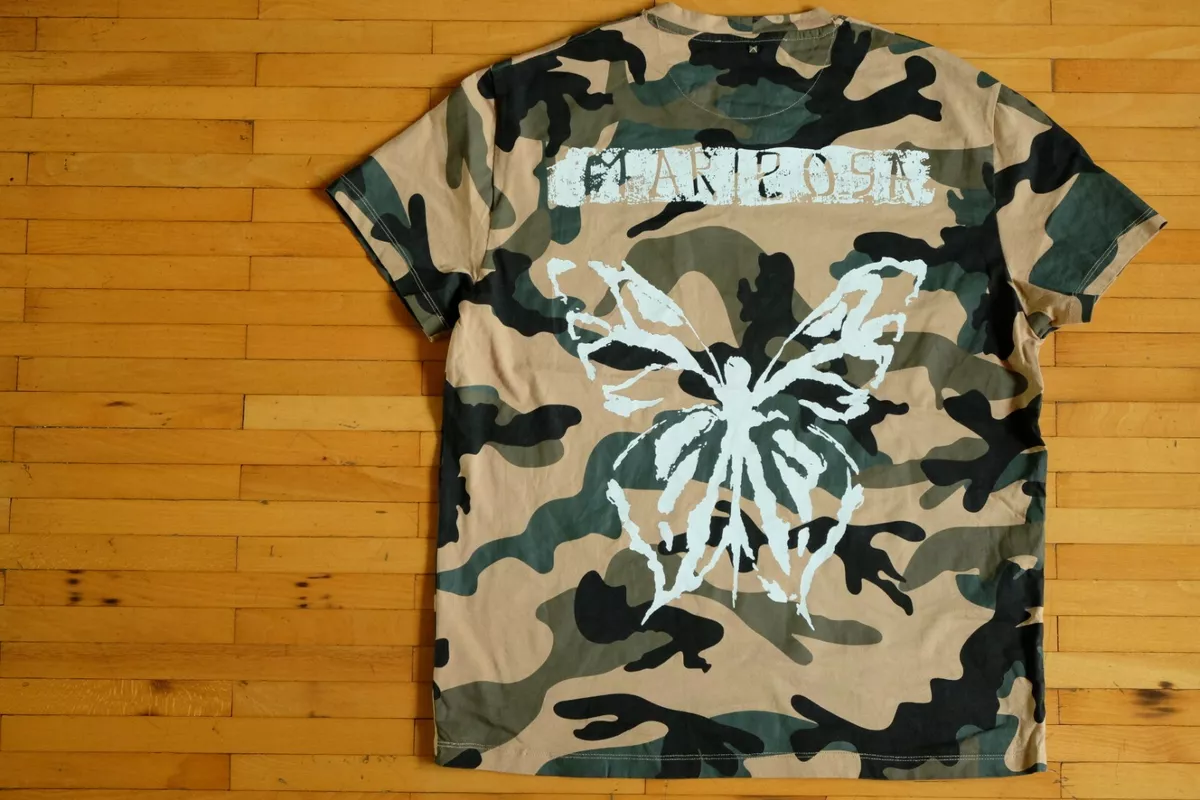 Valentino Men&#039;s Star/Camouflage Mariposa Camo Sleeve T-shirt Size S eBay