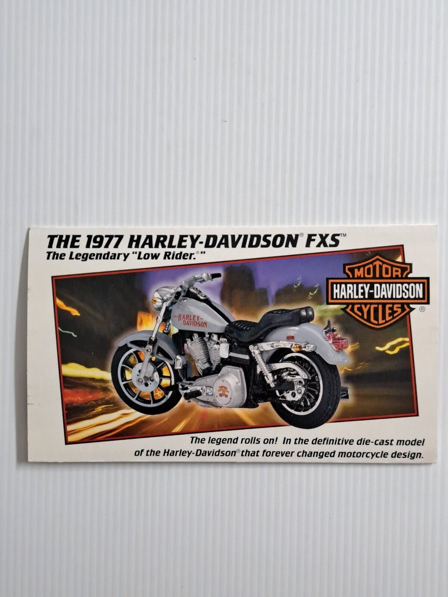 FRANKLIN MINT BROCHURE 1977 HARLEY-DAVIDSON FXS LOW RIDER MOTORCYCLE