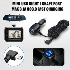 QC3.0 Car Charger Power Cord For Garmin Nuvi 50LM/T 55 LM/T 65 LM/T GPS Dash Cam