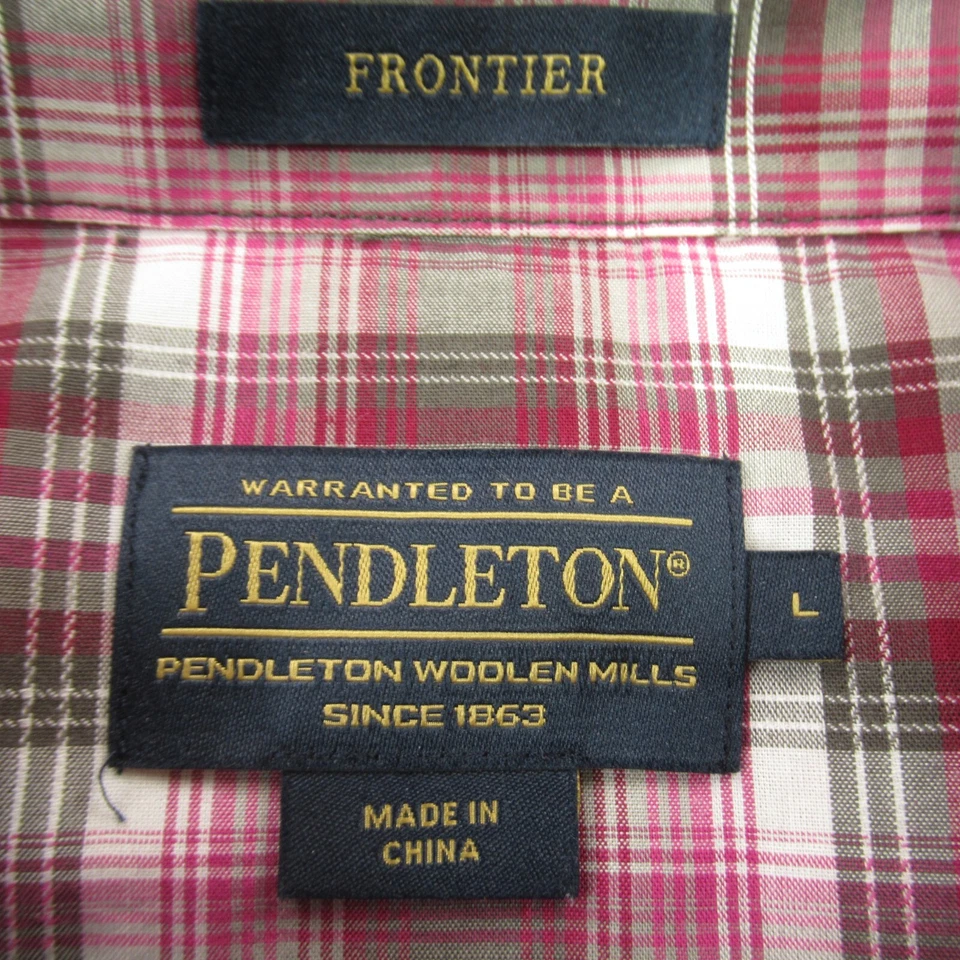 Pendleton Shirt Mens Large Long Sleeve Button Front Pockets Casual Plaid - Image 4 of 4