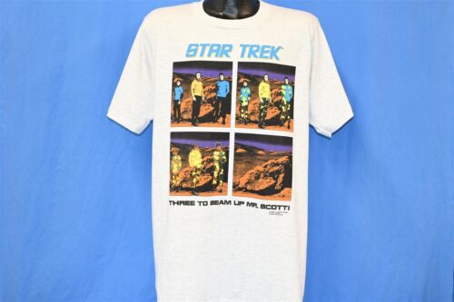 vtg 90s NWT STAR TREK THREE TO BEAM UP MR SCOTT SCI FI TV SHOW t-shirt LARGE L - Picture 2 of 3