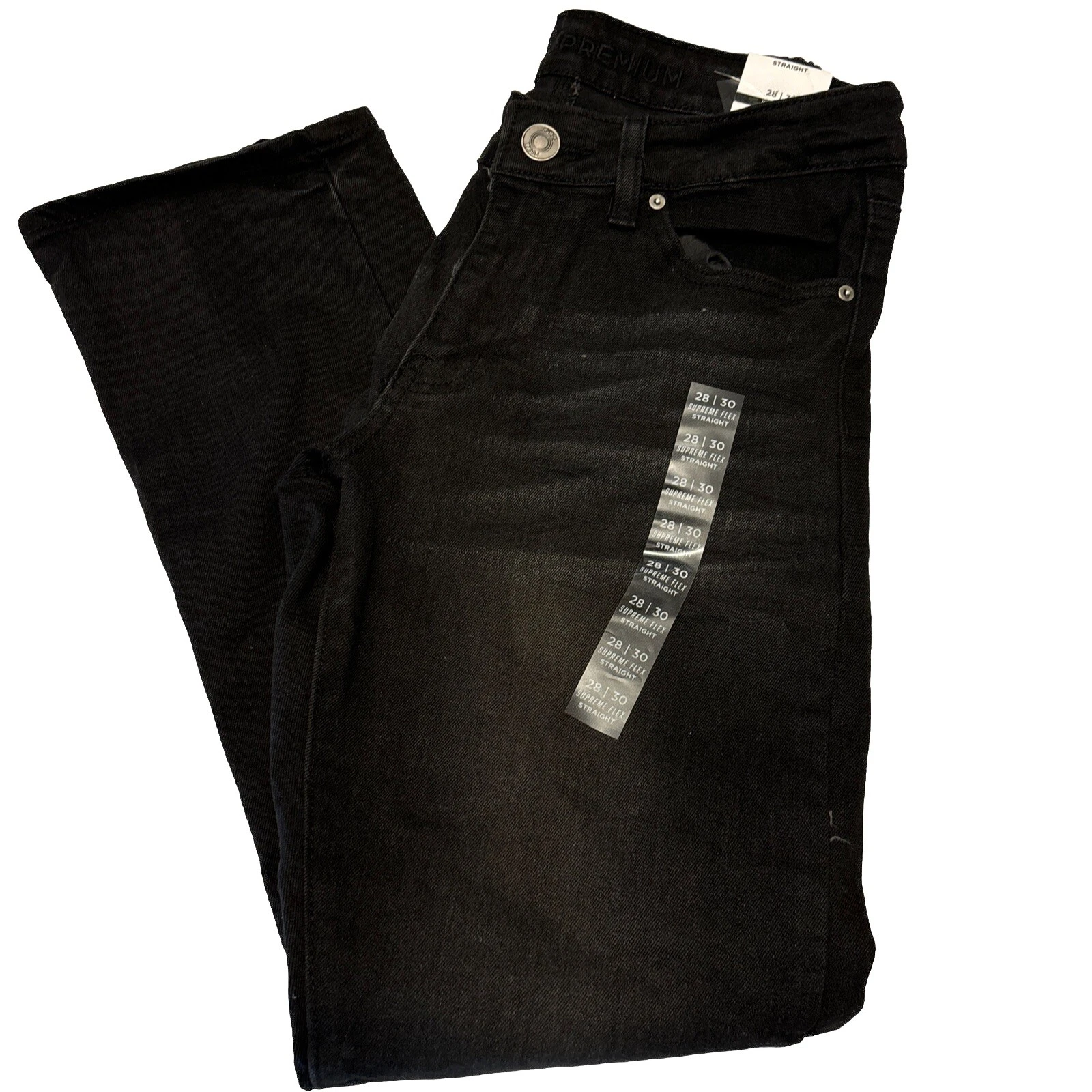 Jean homme Supreme Flex droit 5 poches 28/30 Rue 21 noir