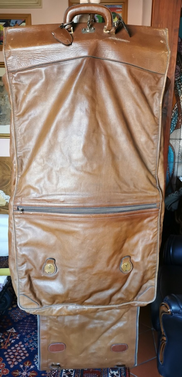 Borsa porta abiti in pelle pieno fiore viaggio Weekender durante la notte borson