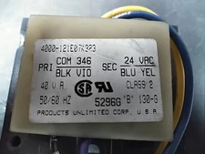 Products Unlimited Control Transformer Pri 346 VAC Sec 24 VAC .040kVA 40VA