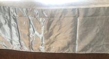 Satin Regular Bedskirt Silver Full Size 14” Drop