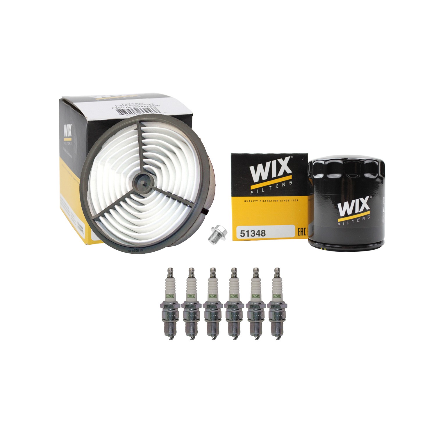 Wix Engine Air Oil Filters NGK 6 Spark Plug Kit for 4Runner V6 Cressida Supra L6