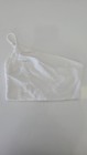 Stradivarius White One Shoulder Crop Top Women’s Size S Asymmetrical