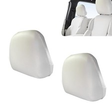 2 PCS Car Headrest Cover, Waterproof PU Elastic Leather Headrest Cover, Anti
