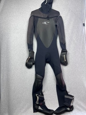 ONeill Mutant Hooded Wetsuit Chest Zip Surfing Diving Rip Curl Gloves Boots Set