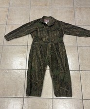 Vintage Winchester Green Leaf Trebark Pattern Camo Sz L -R Coveralls