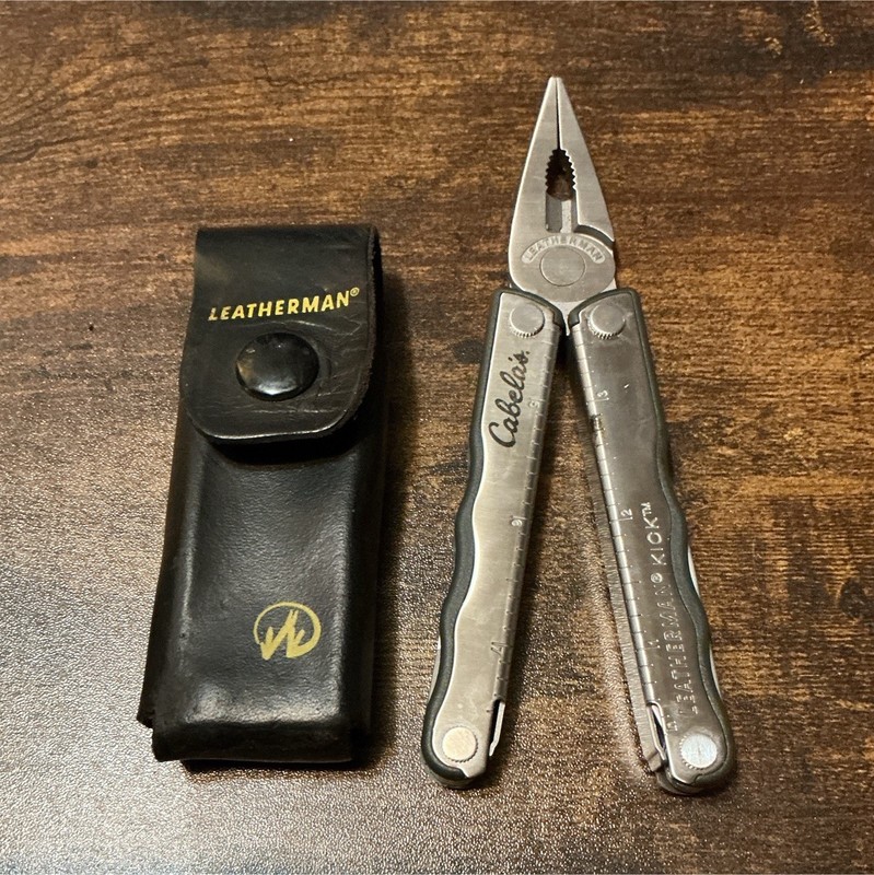 Leatherman Kick Multi-Tool w/ Leather Sheath, Cabela’s Branded