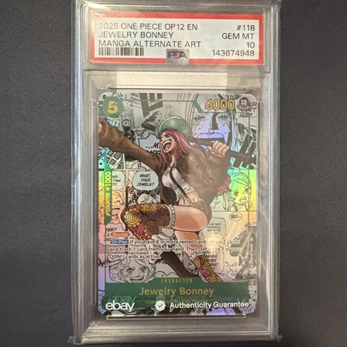 One Piece 2025 Jewelry Bonney Manga Alternate Art OP12-118 SEC PSA 10 Gem Mint