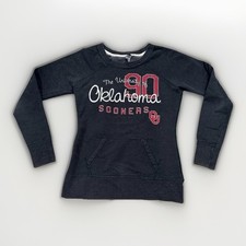 New Agenda 92 By Perrin Univ Of Oklahoma Sooners Crewneck Woman Sz Sm Gray