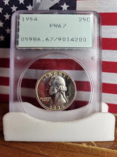 1954-P Proof Washington Quarter "Graded PR67 PCGS"  Nice "Proof Quarter"