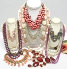 VINTAGE TO NOW FASHION/COSTUME JEWELRY NECKLACE LOT, ASSORTED TYPES & MATERIALS