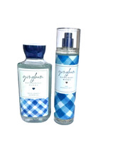 Bath  Body Works Gingham Shower Gel 10 oz  Fine Fragrance Mist 8 oz New Set