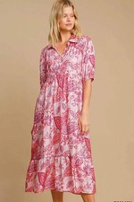 Dresses Trendsi Paisley Dress Women's Plus Size Casual Ruffle Hem Flowy Dress