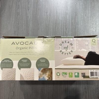 Avocado Brand Green Pillow Queen Size 19'' X 29'' 194229 Made Safe Open Package
