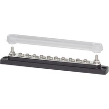 Blue Sea 2312, 150 Ampere Common Busbar 20 x 8-32 Screw Terminal with Cover BLUE