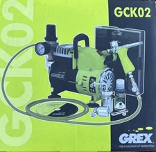 Grex GCK02 Tritium Airbrush Compressor Combo Kit - New! Open Box - Box Has Tear