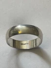 large Vintage Silver   Wedding Band Plain