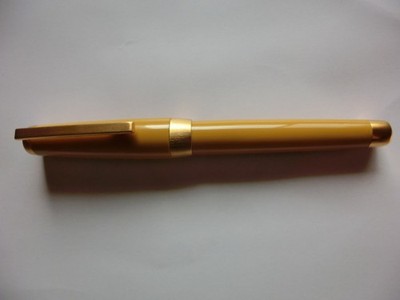 Jacques Herbin Fountain Pen Sloop Amber Gold Nib F With Box