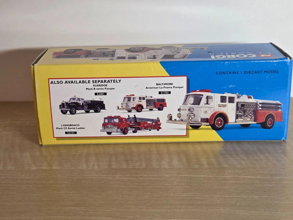 Corgi Classics #51702 Baltimore American La France Pumper Truck 1997 Model Car - Image 4 of 4