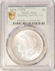 1878 7/8 TF Morgan Silver Dollar  [PCGS GOLD SHIELD MS61]   STRONG 7/5TF VAM-38!