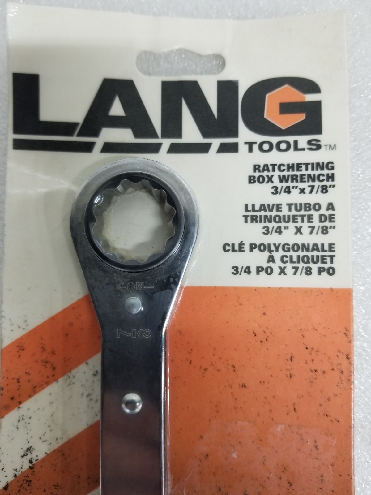 Lang Tools RB-2428 Ratcheting Box Wrench Double End 3/4" and 7/8" Made in USA