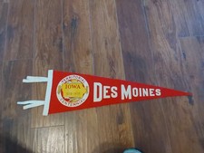 Pennant in feltro ricordo 1838-1938 Iowa centenario territoriale Des Moines IA